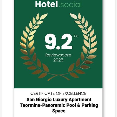 San Giorgio Luxury Apartment Taormina-Panoramic Pool & Parking Space 외부 사진