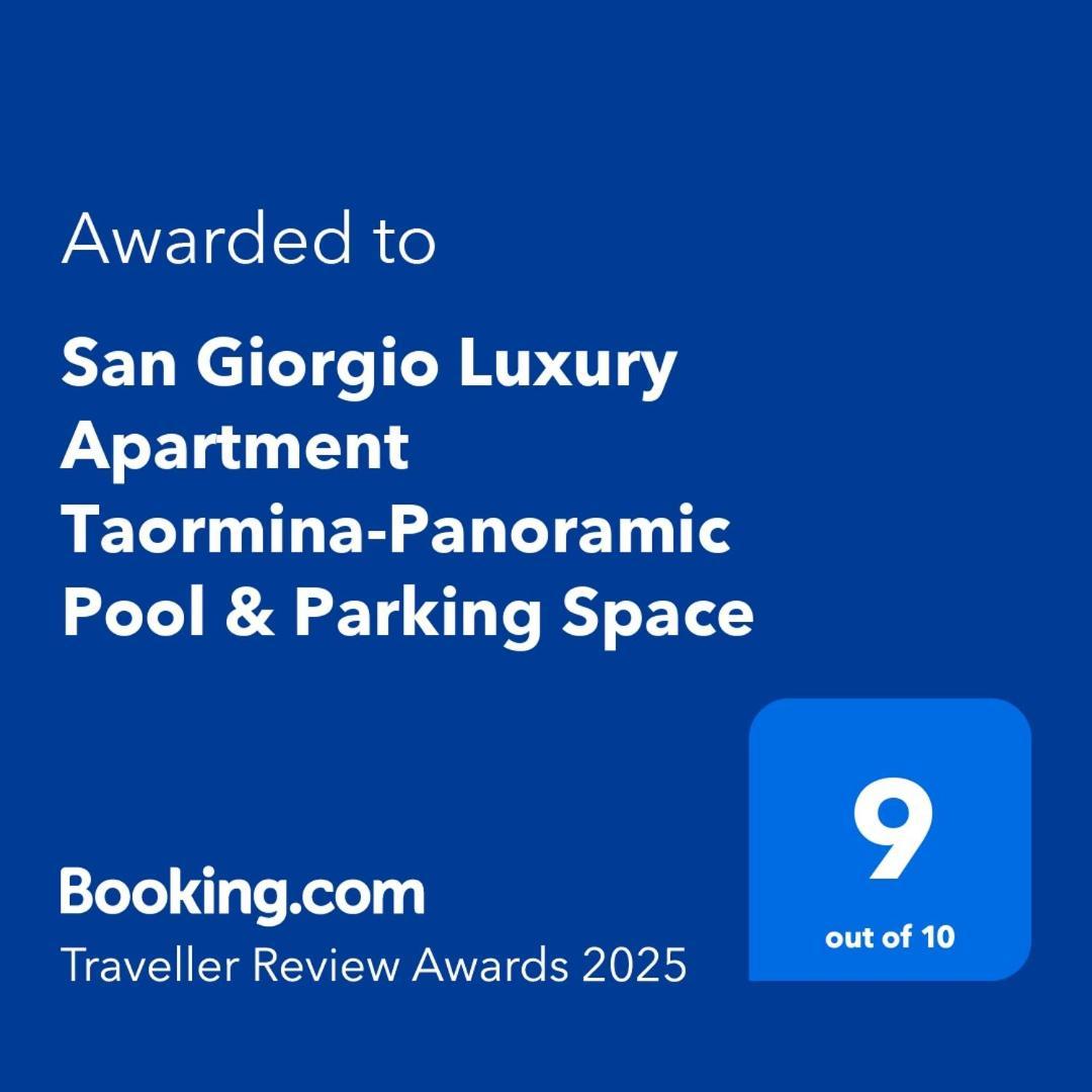 San Giorgio Luxury Apartment Taormina-Panoramic Pool & Parking Space 외부 사진