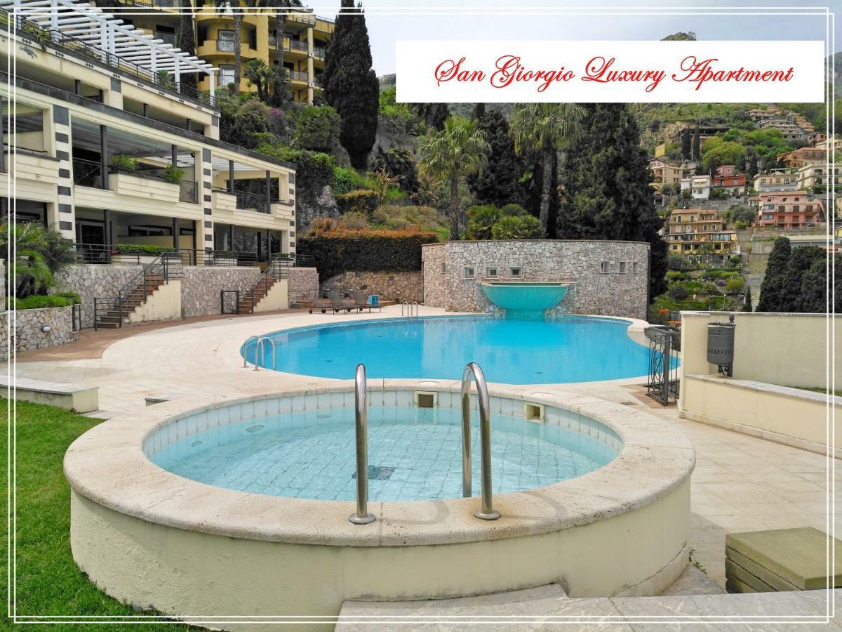 San Giorgio Luxury Apartment Taormina-Panoramic Pool & Parking Space 외부 사진
