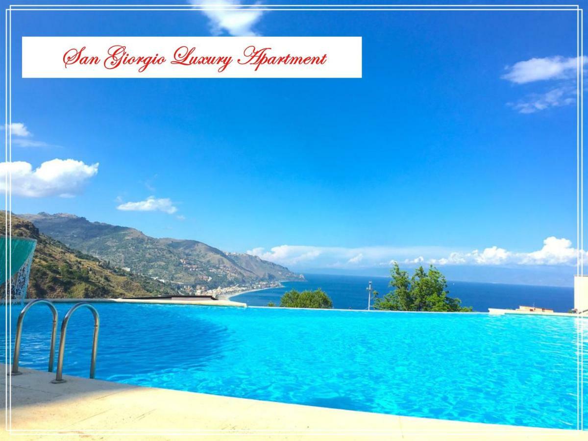 San Giorgio Luxury Apartment Taormina-Panoramic Pool & Parking Space 외부 사진