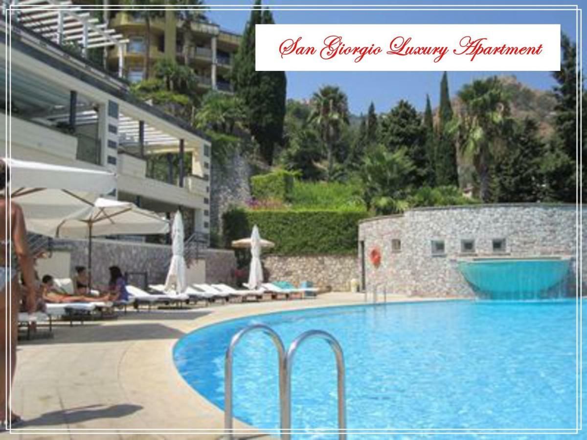 San Giorgio Luxury Apartment Taormina-Panoramic Pool & Parking Space 외부 사진